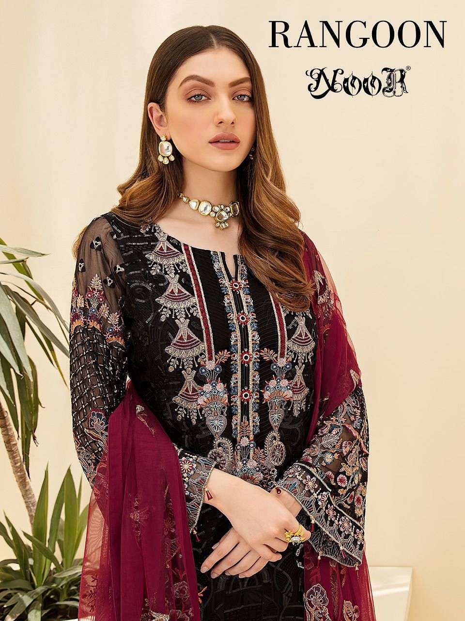 RANGOON BY NOOR 234 TO 236 SERIES PAKISTANI GEORGETTE DRESSES 