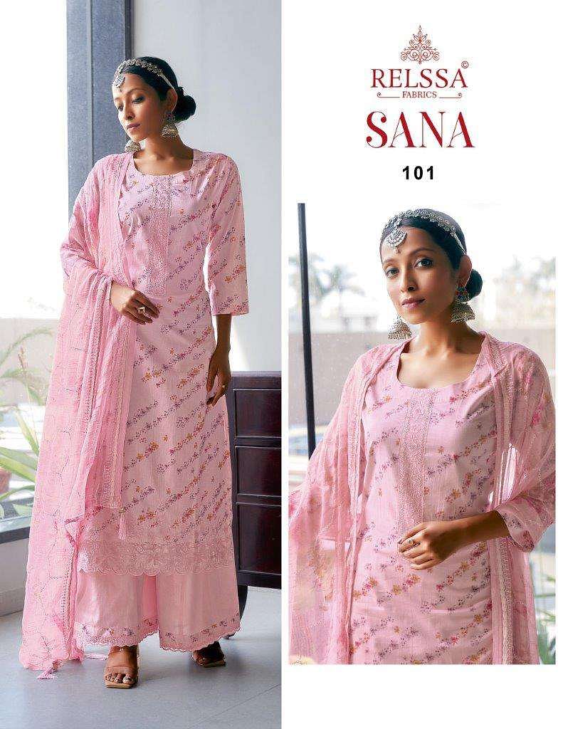 SANA BY RELSSA DESIGNER HEAVY PURE COTTON EMBROIDERED DRESSES