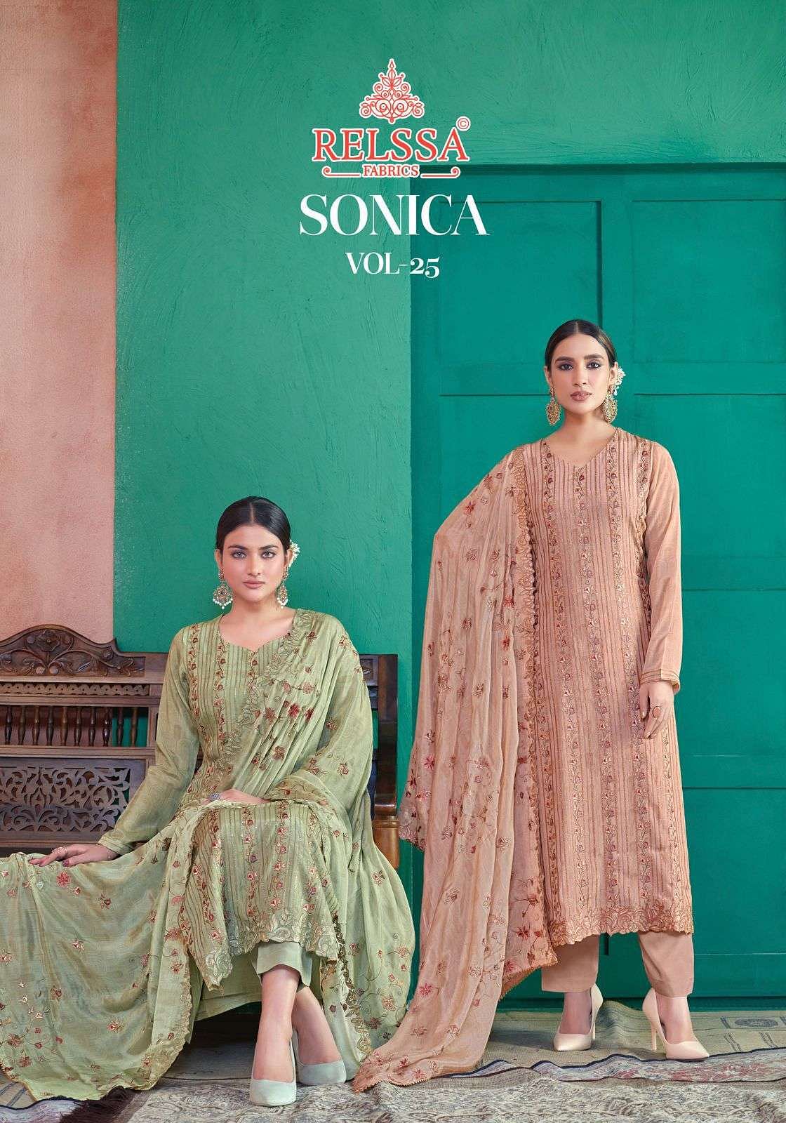 SONICA VOL-25 BY RELSSA DESIGNER HEAVY MODAL DIGITAL EMBROIDERED DRESSES