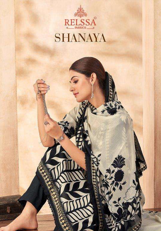 SHANAYA BY RELSSA DESIGNER HEAVY COTTON EMBROIDERED DIGITAL PRINT DRESSES